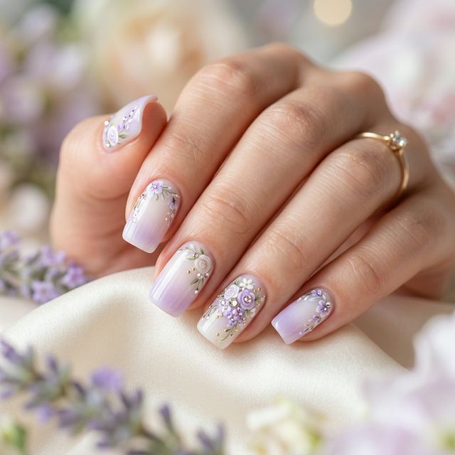 Цветочный нейл-арт